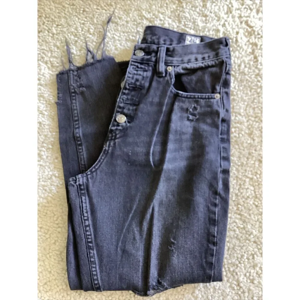 We The Free Regular High Rise Black Jeans Size 28